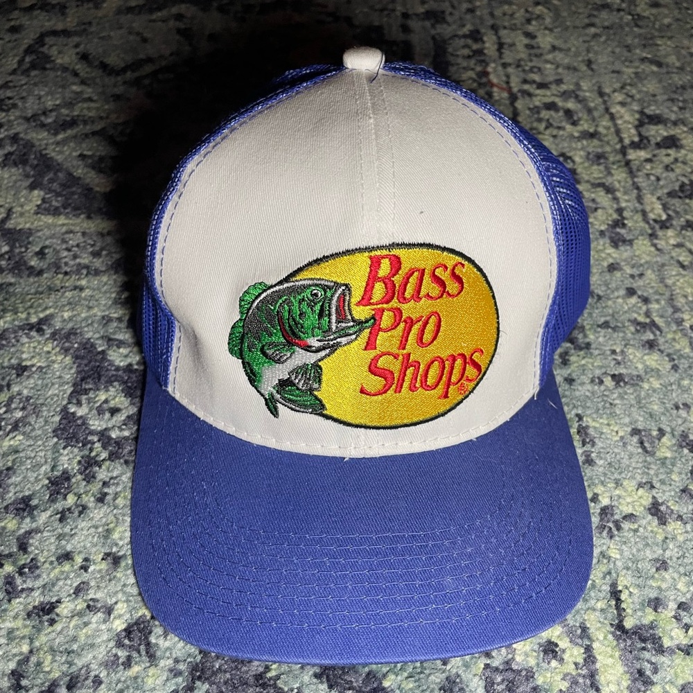 Vintage Blue Basspro hat
